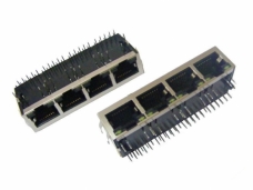 RJ45 Connector with Transformer,THT, 1G Mbps, LED