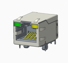 CAT6 A,RJ45 Modular Jack - High Performance,  Shield, With LEDs.