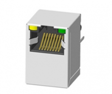 RJ45 Connector, Vertical, 100M with light / with PoE 