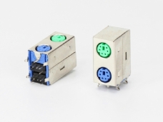 Stacked,DSW & Mini Din Jack, 6Pin, Receptacles