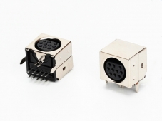 DSW & Mini Din Jack, 10Pin, Receptacles, Through Hole Type