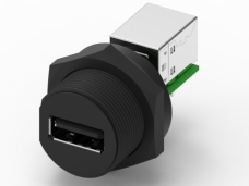 Waterproof USB2.0 Adapter 4PIN Type AF to Type BF (Screw Type)